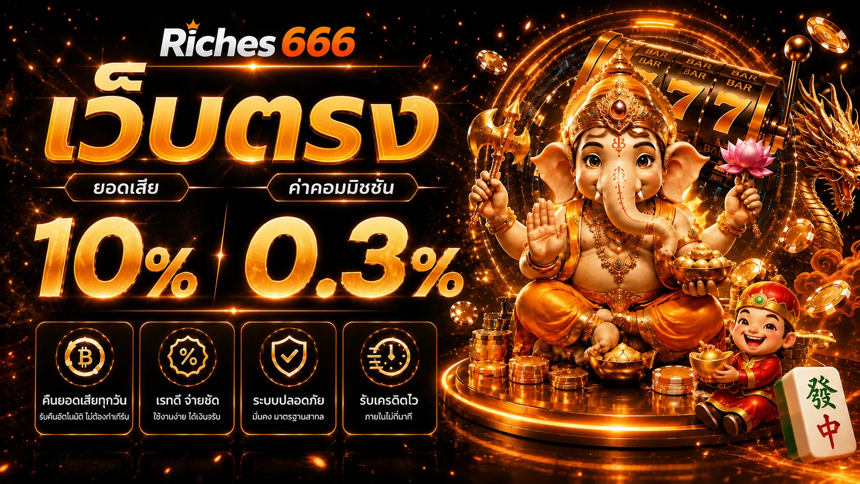 Riches666 ทางเข้าเว็บตรง สมัครสมาชิก ใช้งานปลอดภัย